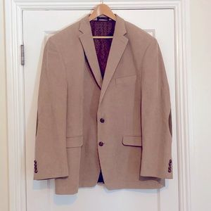Chaps Corduroy Elbow Patch Brown Leather Buttons Sportcoat Blazer